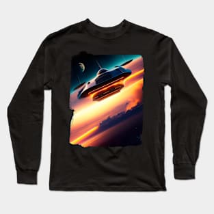 Ufo sighting from a military fighter plane United States Long Sleeve T-Shirt